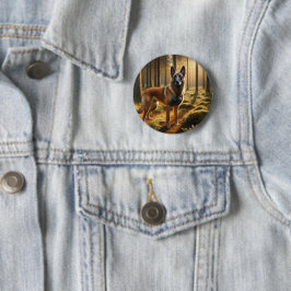 Belgische Malinois Ronde Button 5,7 Cm