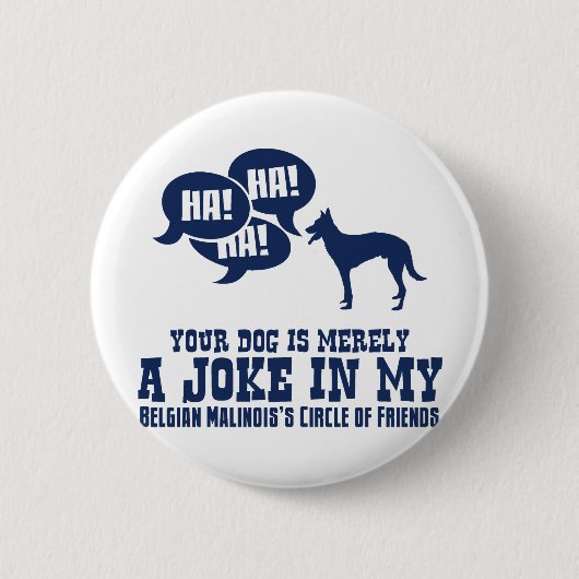 Belgische Malinois Ronde Button 5,7 Cm (Voorkant)