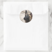 Belgische Malinois Ronde Sticker (Tas)