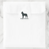 Belgische Malinois Ronde Sticker (Tas)