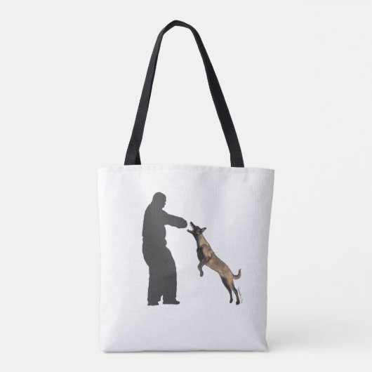 Belgische Malinois Schoudertas Tote Bag (Achterkant)