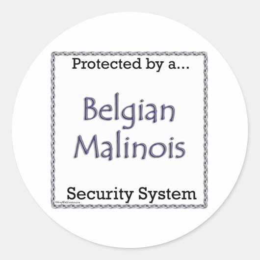 Belgische Malinois Security System Sticker (Voorkant)