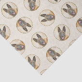 Belgische Malinois Shepherd Mahogany Schilderkunst Tissuepapier (Detail)