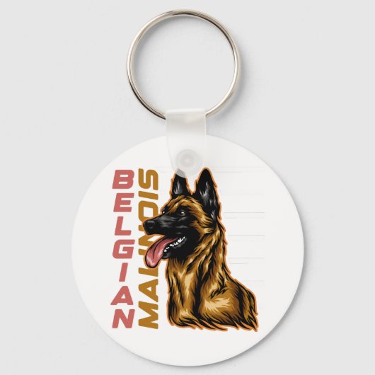 Belgische Malinois Sleutelhanger (Voorkant)