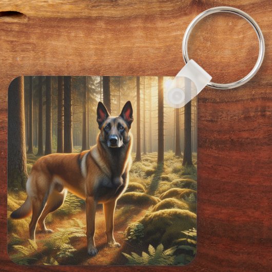 Belgische Malinois Sleutelhanger (Achterkant)