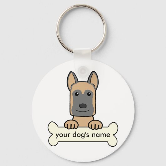 Belgische Malinois Sleutelhanger (Voorkant)