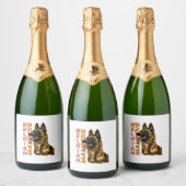 Belgische Malinois Sparkling Wijnetiket (Flessen)