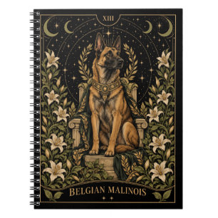 Belgische Malinois, Starlit Tarot Kunst Notitieboek