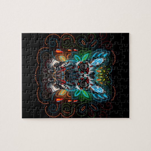 Belgische Malinois - Suikerschedel Legpuzzel (Horizontaal)