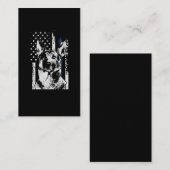 Belgische Malinois Thin Blue Line Police Dog Visitekaartje (Voorkant / Achterkant)