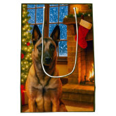 Belgische Malinois Vakantie Medium Cadeauzakje (Achterkant)