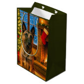 Belgische Malinois Vakantie Medium Cadeauzakje (Achterkant Gekanteld)