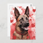 Belgische Malinois Valentijnsdag Briefkaart (Voorkant / Achterkant)