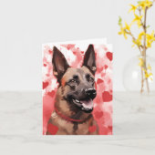 Belgische Malinois Valentijnsdag Kaart (Gele Bloem)