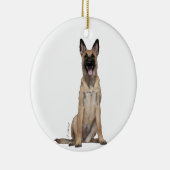 Belgische Malinois Versiering Keramisch Ornament (Rechts)