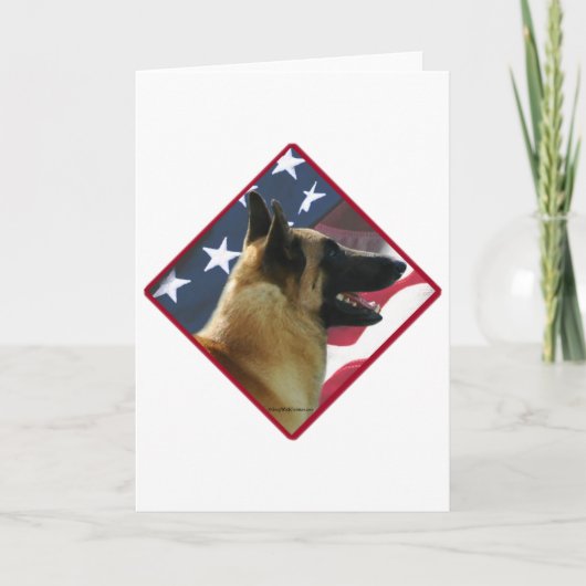 Belgische Malinois Vlag 2 Feestdagen Kaart (Voorkant)