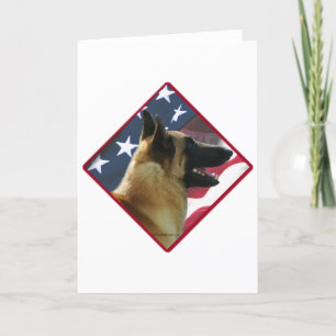Belgische Malinois Vlag 2 Feestdagen Kaart