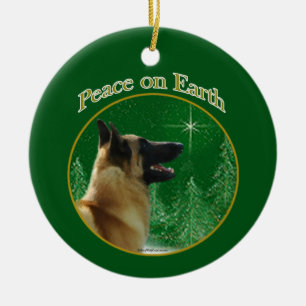 Belgische Malinois Vrede Keramisch Ornament