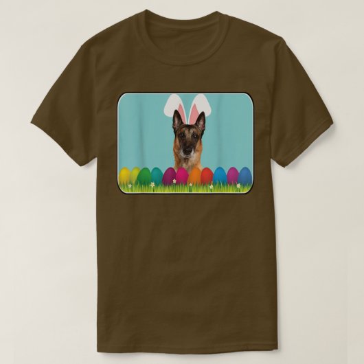 Belgische Malinois w Bunny Ears T-shirt (Design voorkant)