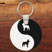 Belgische Malinois Yin Yang Sleutelhanger (Voorkant)