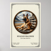 Belgische Malinois Zoölogie Serie Poster (Voorkant)