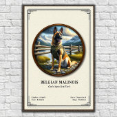 Belgische Malinois Zoologie Serie Poster