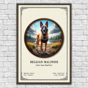 Belgische Malinois Zoologie Serie Poster