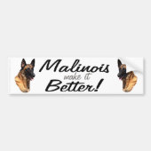 Belgische Malinoisbumpersticker Bumpersticker (Voorkant)