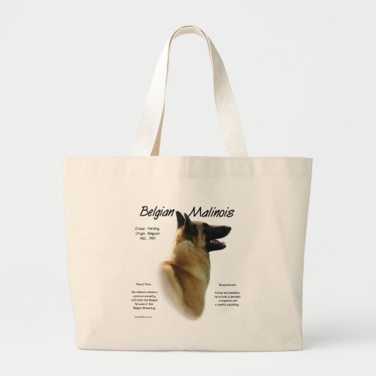 Belgische Malinoisgeschiedenis; Alles over Malinoi Grote Tote Bag (Voorkant)
