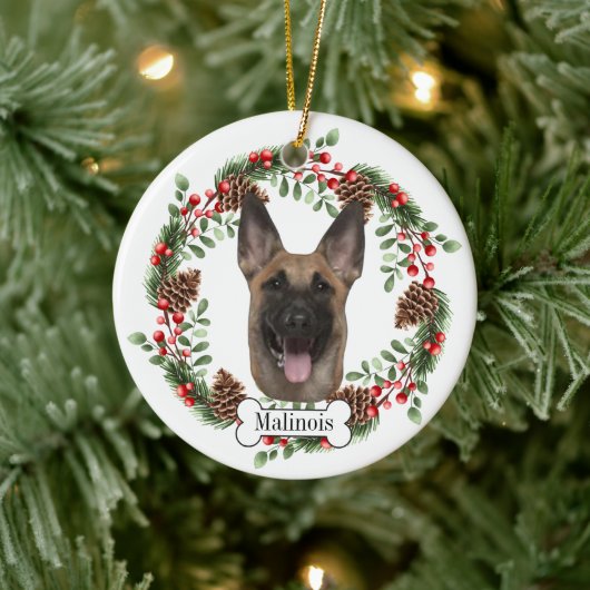 Belgische Malinoishond Keramisch Ornament (Boom)