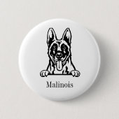 Belgische Malinoishond Ronde Button 5,7 Cm (Voorkant)
