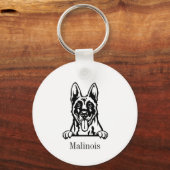 Belgische Malinoishond Sleutelhanger (Voorkant)