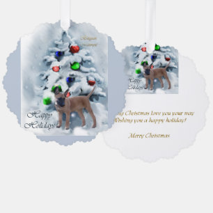 Belgische Malinoiskerstcadeautjes Ornament Kaart