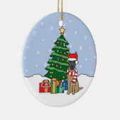 Belgische Malinoiskerstversiering Keramisch Ornament (Rechts)