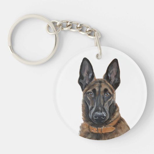 Belgische Malinoismoeder Sleutelhanger (Voorkant)