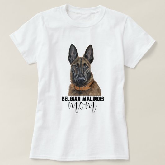 Belgische Malinoismoeder T-shirt (Design voorkant)