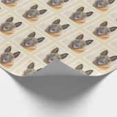 Belgische Malinoisschildering - Kute Original Dog  Cadeaupapier (Hoek)