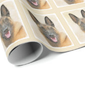 Belgische Malinoisschildering - Kute Original Dog  Cadeaupapier (Rol Hoek)