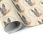 Belgische Malinoisschildering - Kute Original Dog  Cadeaupapier (Rol Hoek)