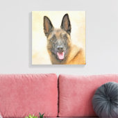 Belgische Malinoisschildering - Kute Original Dog  Canvas Afdruk (Insitu (Woonkamer))
