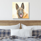 Belgische Malinoisschildering - Kute Original Dog  Canvas Afdruk (Insitu (Slaapkamer))
