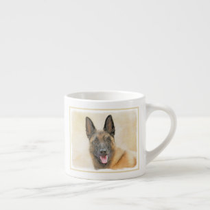 Belgische Malinoisschildering - Kute Original Dog  Espresso Kop