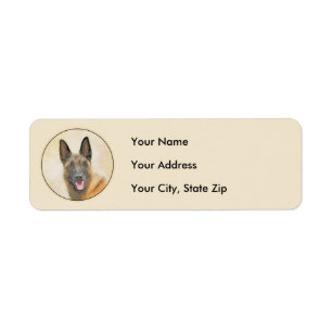 Belgische Malinoisschildering - Kute Original Dog Etiket