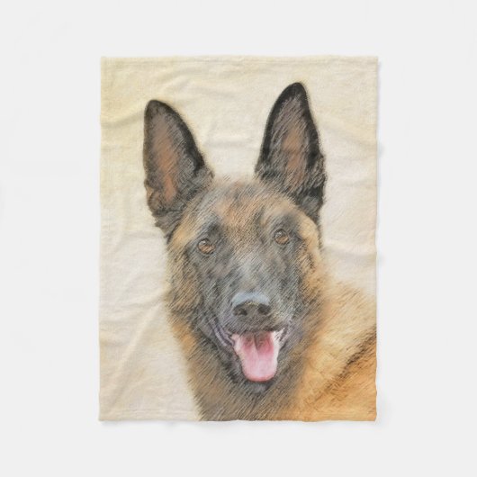 Belgische Malinoisschildering - Kute Original Dog  Fleece Deken (Voorkant)