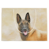 Belgische Malinoisschildering - Kute Original Dog  Groot Cadeauzakje (Voorkant)