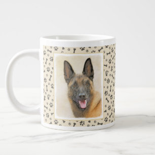 Belgische Malinoisschildering - Kute Original Dog  Grote Koffiekop