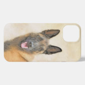 Belgische Malinoisschildering - Kute Original Dog  iPhone Hoesje (Achterkant horizontaal)
