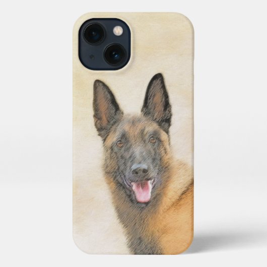 Belgische Malinoisschildering - Kute Original Dog  iPhone Hoesje (Achterkant)