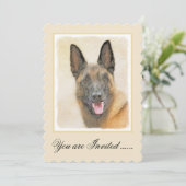 Belgische Malinoisschildering - Kute Original Dog  Kaart (Staand voorkant)