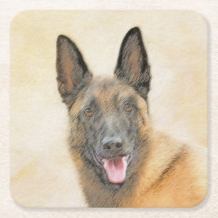 Belgische Malinoisschildering - Kute Original Dog  Kartonnen Onderzetters